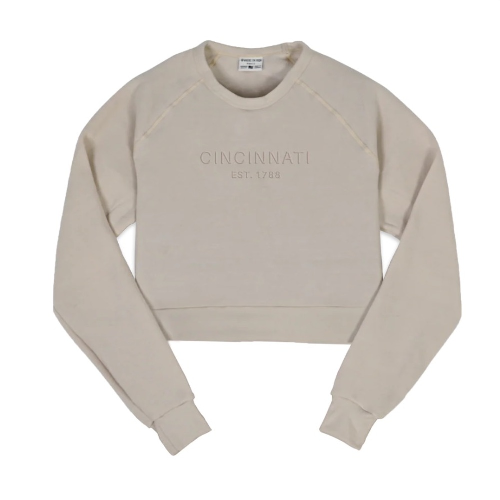 WHERE IM FROM cropped Cincinnati sweatshirt